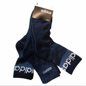 🎉 HP 🎉 🆕 adidas High Quarter Socks 3 Pack